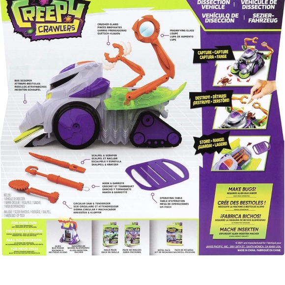 Creepy Crawlers Dissection Vehicle🚗Playset W 3 Double Ended Dissecting Tools🛠️ - Picture 4 of 10